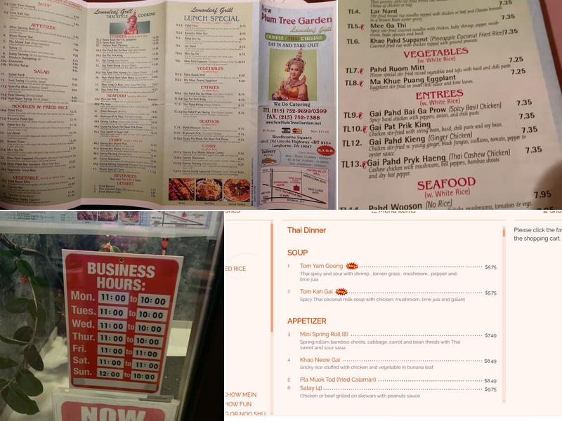 Plum Tree Garden Menu