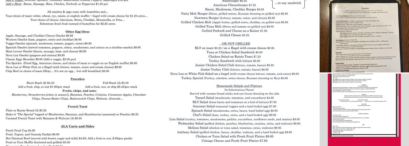 Pat's Colonial Kitchen Menu