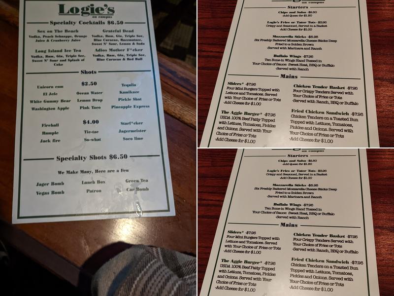 Logie’s Menu