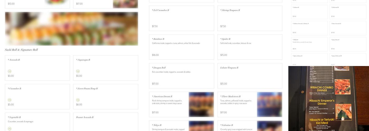 Mt. Fuji Hibachi and Asian Bistro Menu