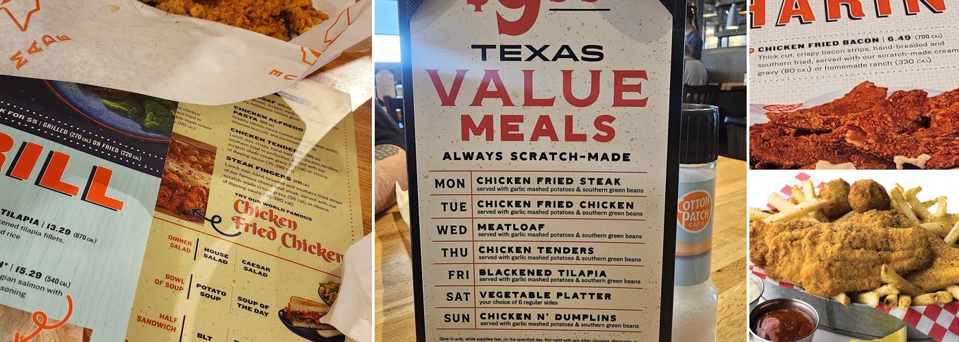 Cotton Patch Cafe Menu