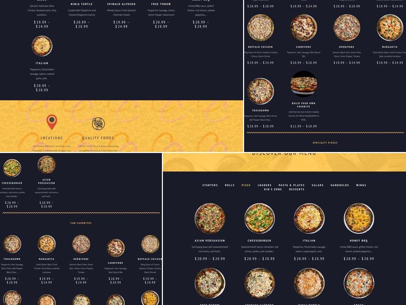 Center Court Pizza & Brew Menu