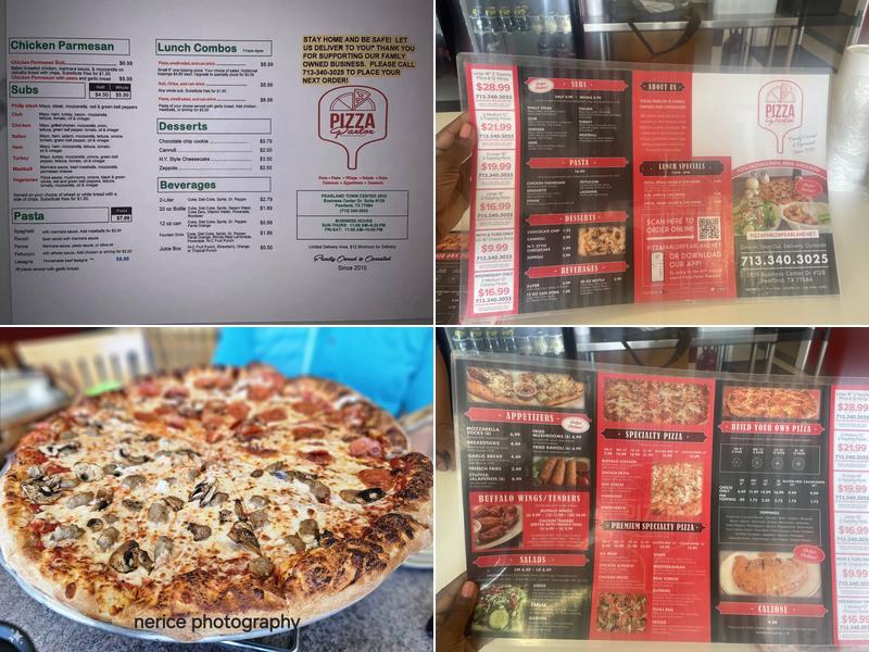 Pizza Parlor Menu