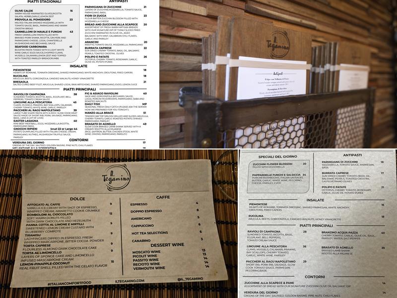 Il Tegamino Menu
