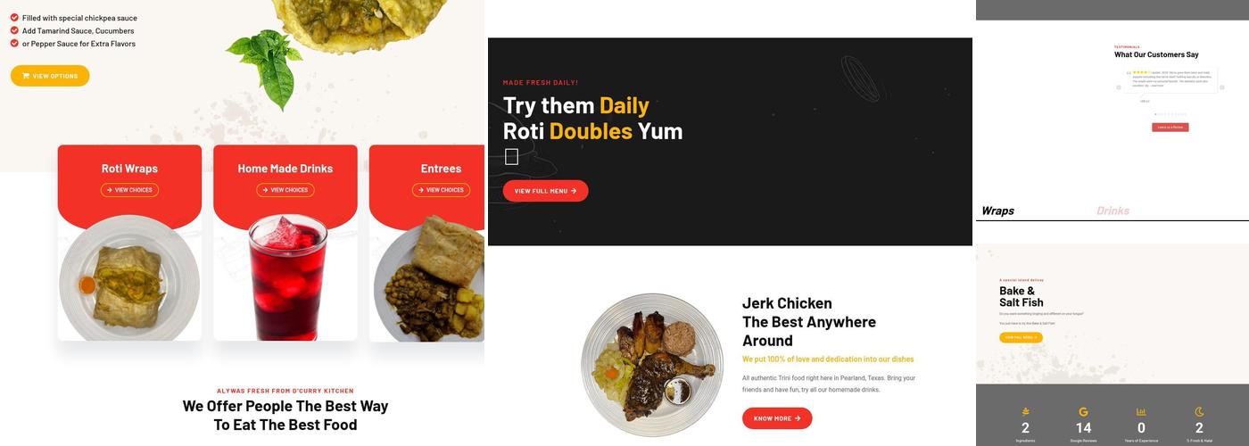 D' Caribbean Curry Spot Cuisine Menu