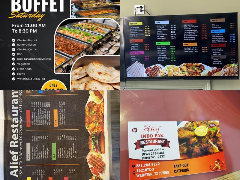 Alief Indo-Pak Restaurant Menu