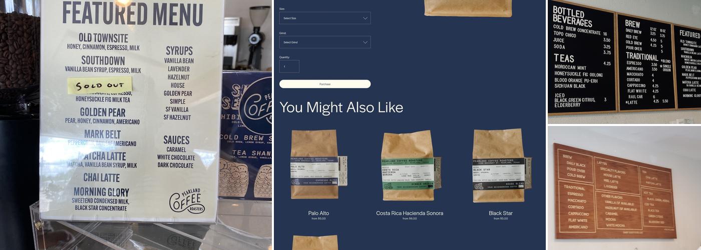 Pearland Coffee Roasters Menu