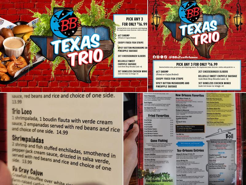 BB's Tex-Orleans Menu