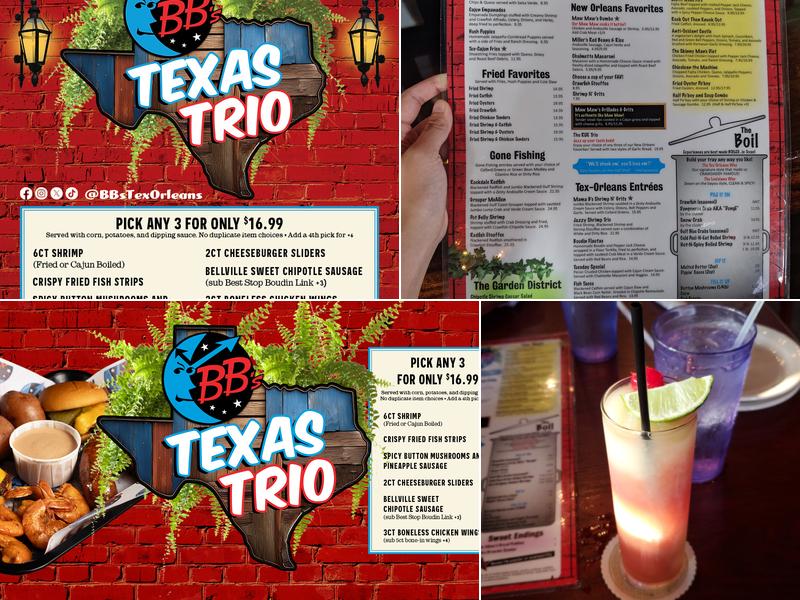 BB's Tex-Orleans Menu