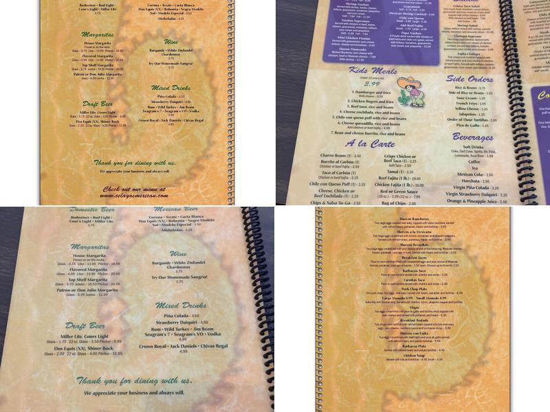 Celaya Restaurant Menu