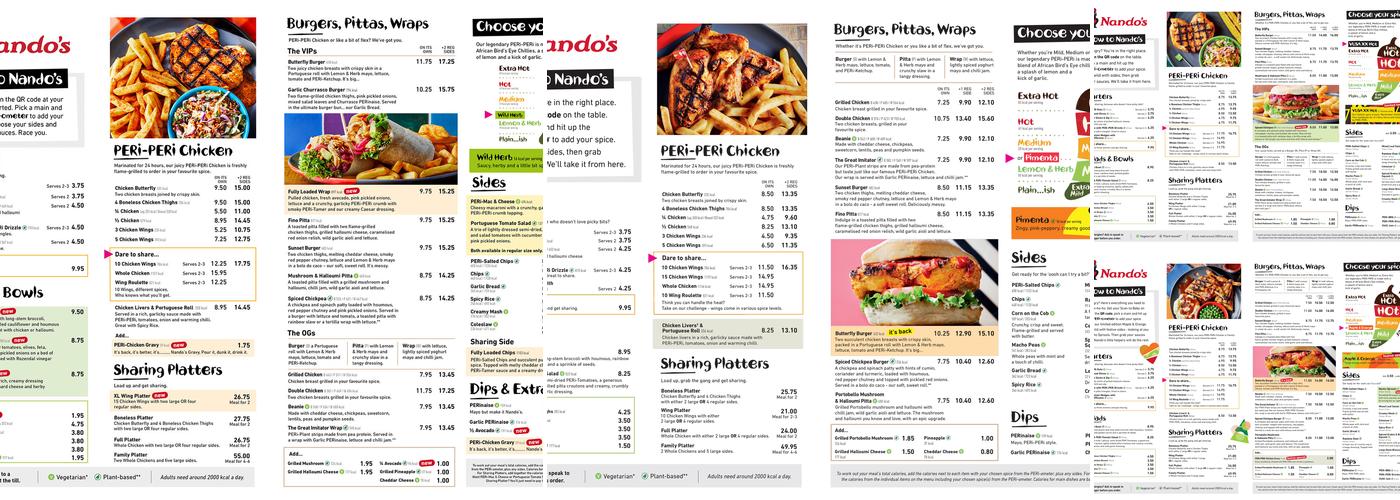 Nando's Didcot Menu