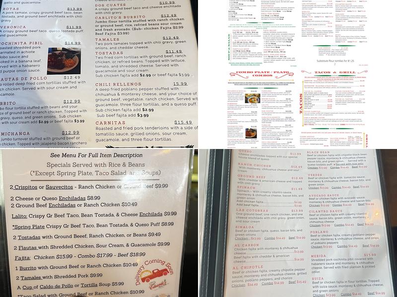 Eduardo's Mexican Kitchen Menu