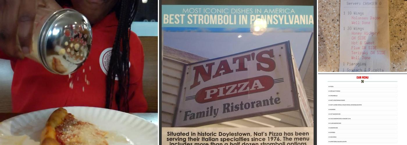 Nat's Pizza Menu