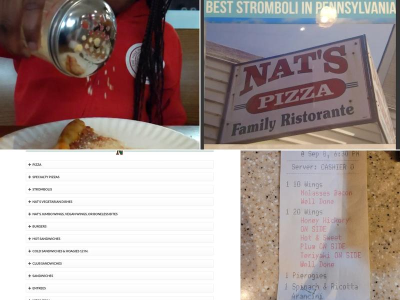 Nat's Pizza Menu