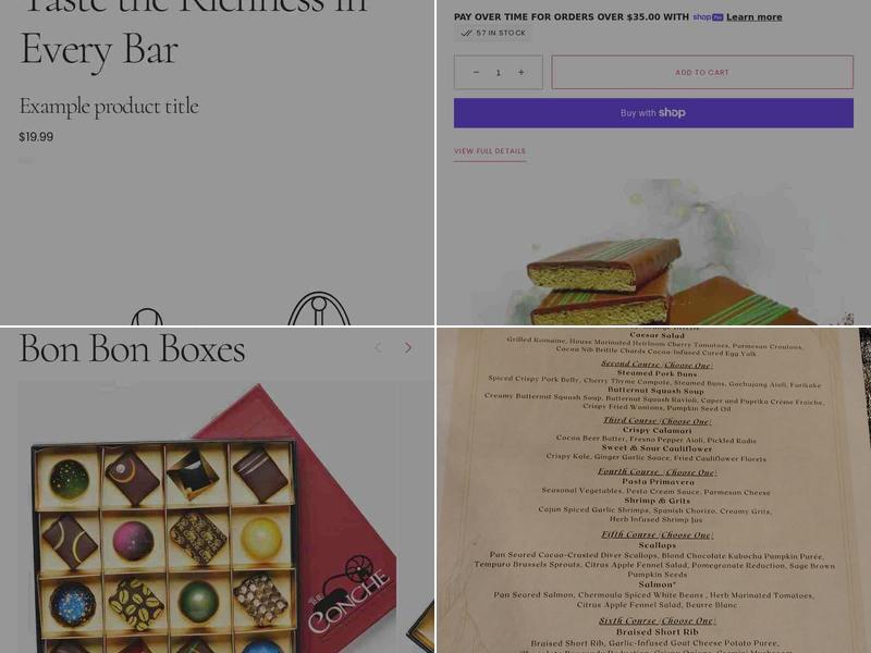 The Conche Menu