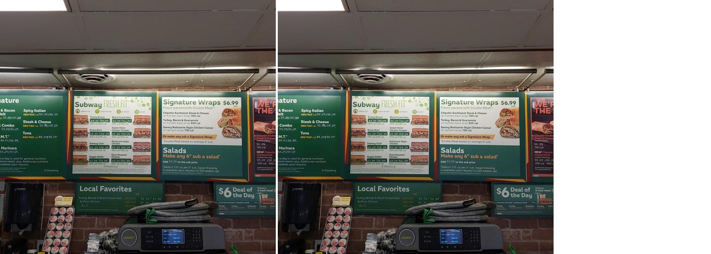 Subway Menu