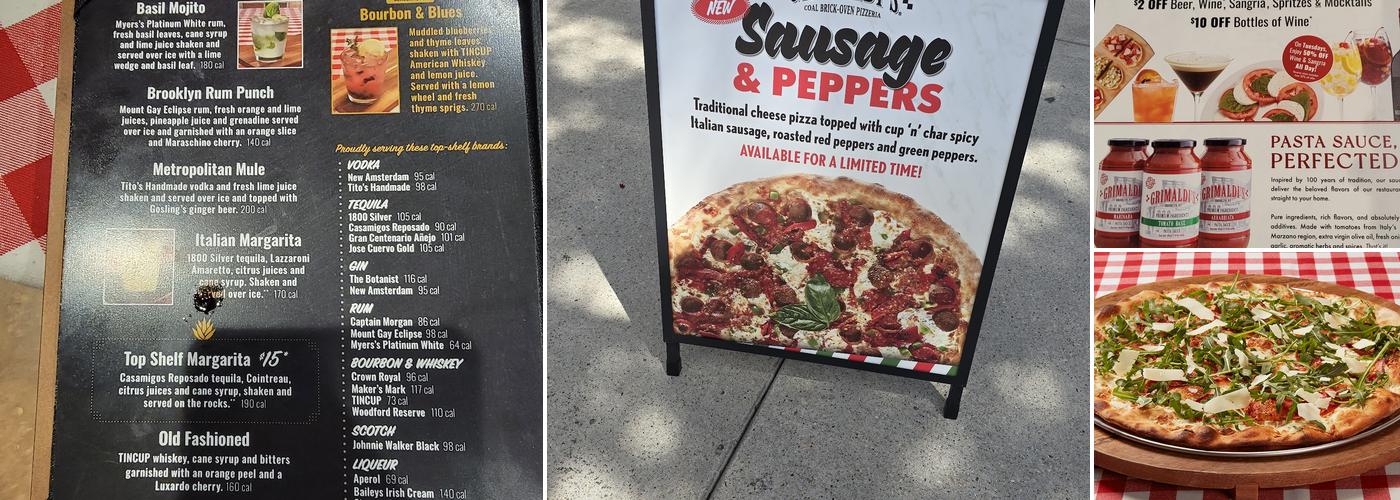 Grimaldi's Pizzeria Menu