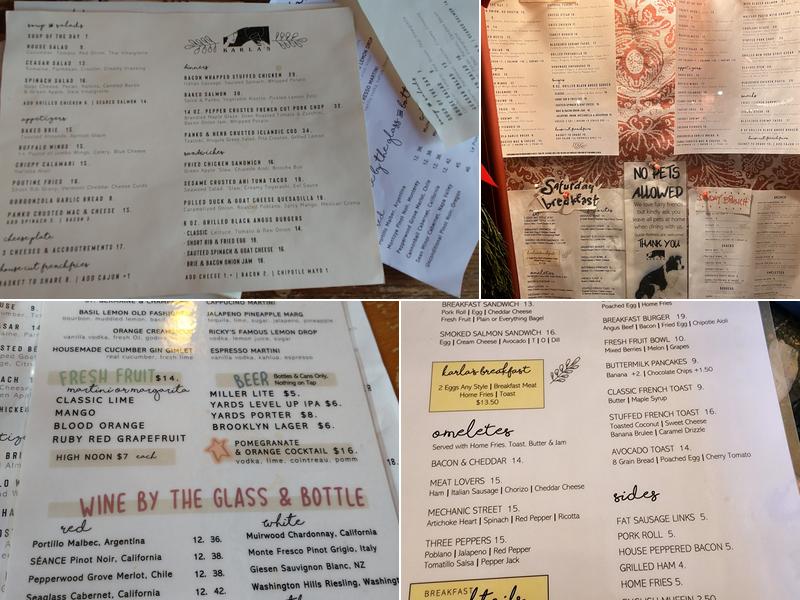 Karla's Restaurant Menu