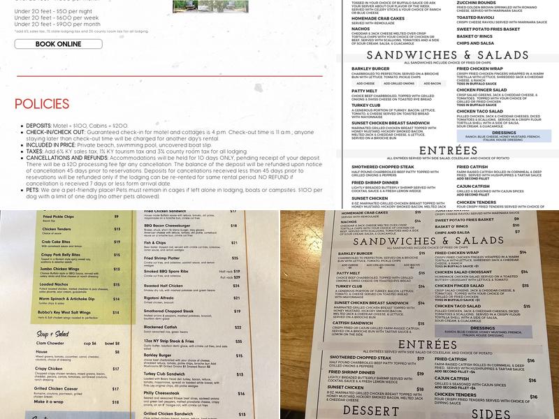 Echo Charlie's Bayside Restaurant Menu