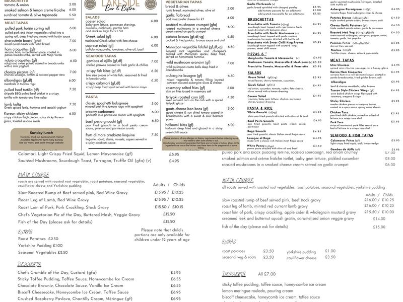@Stanton Lakes Menu