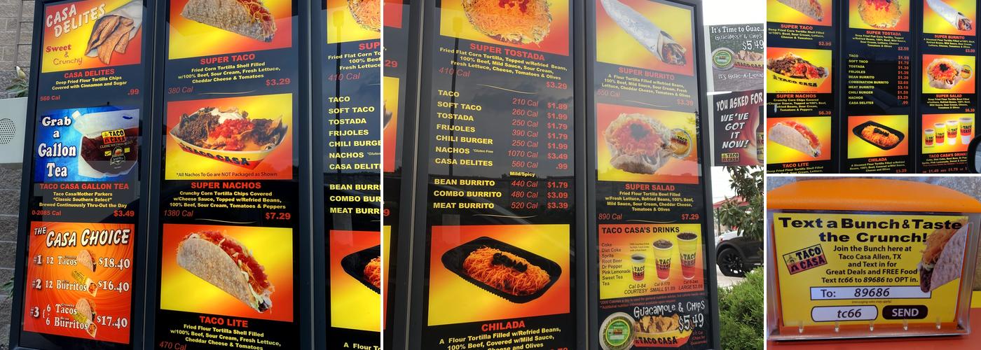 Taco Casa Menu