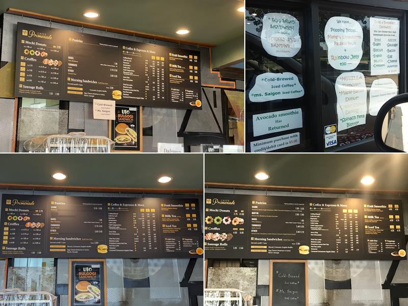 Caffe Promenade Menu