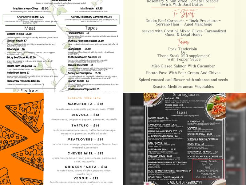 Peppervine Menu