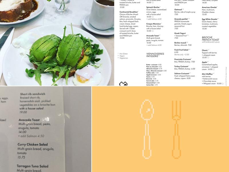 FRIEDA Menu