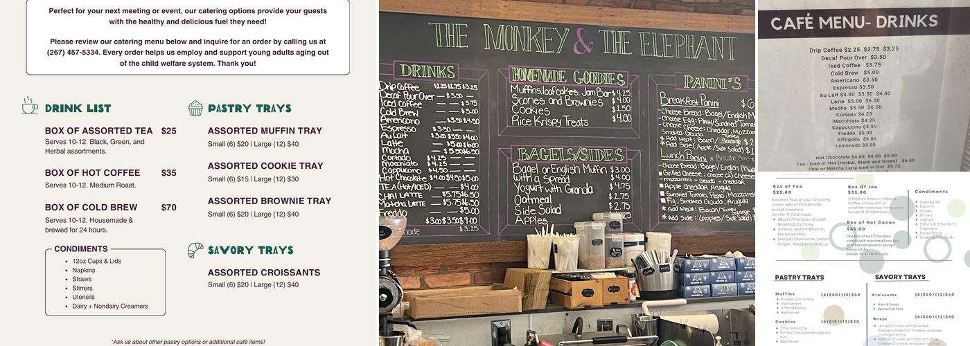 The Monkey & The Elephant Menu