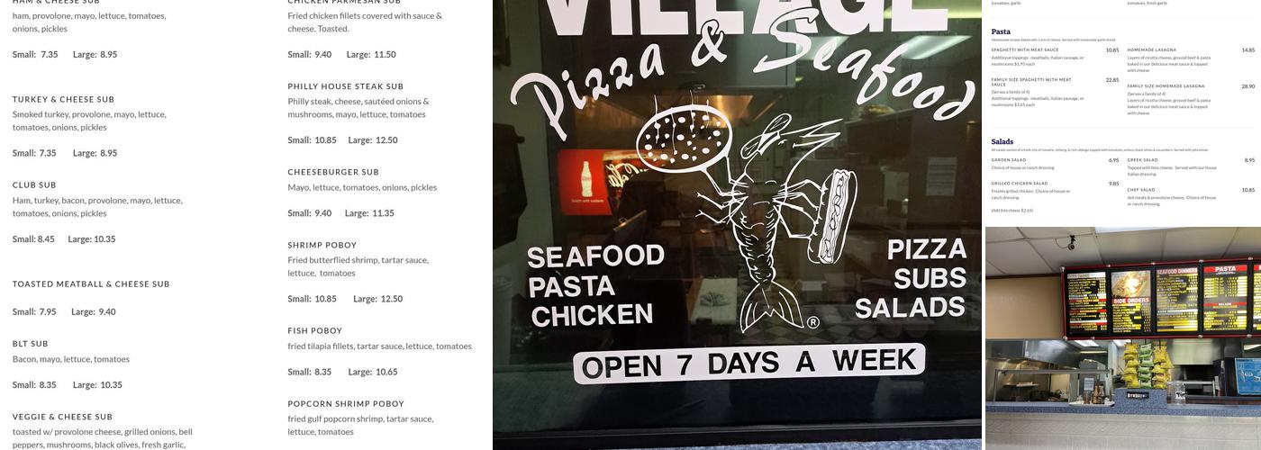 Village Pizza & Seafood (Seabrook) Menu