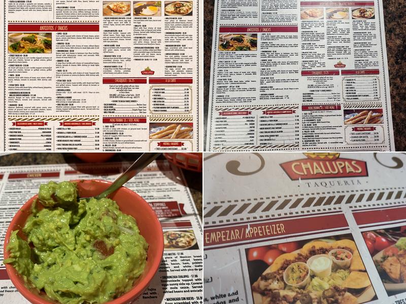 Taqueria Chalupas Menu