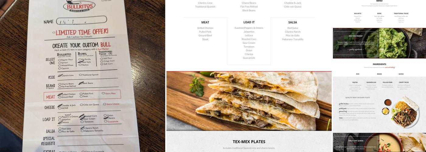 Bullritos Menu