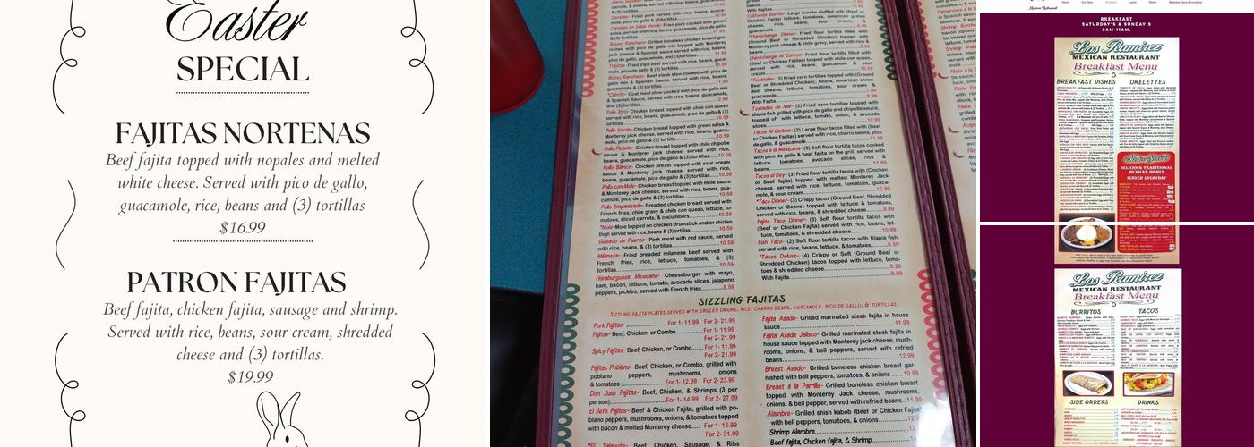 Los Ramirez Mexican Restaurant Menu