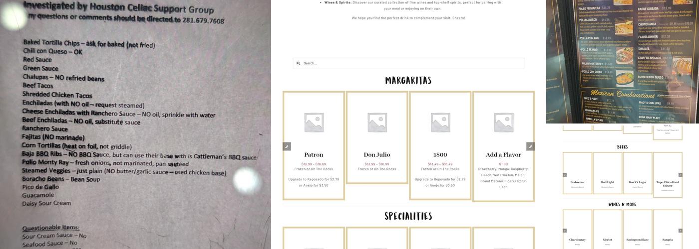 Iguanas Ranas Cantina Menu