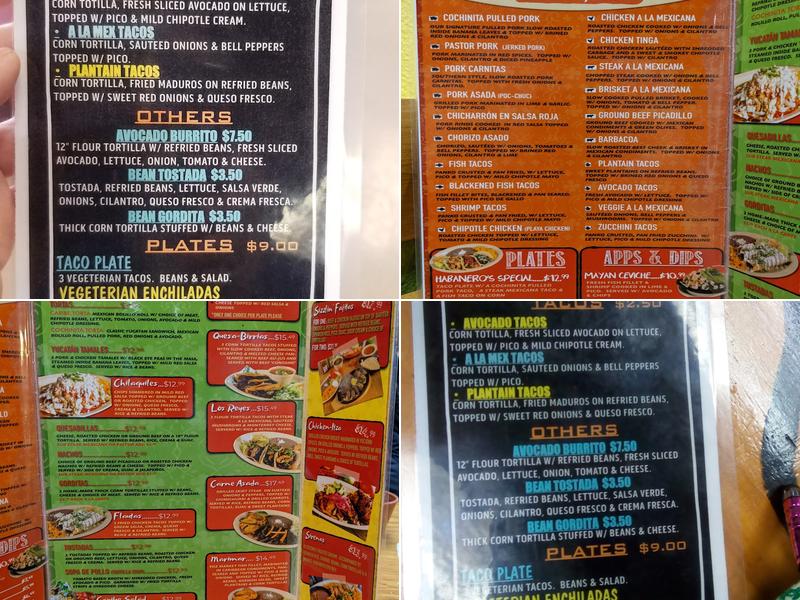 Habanero's Taco Co. Menu