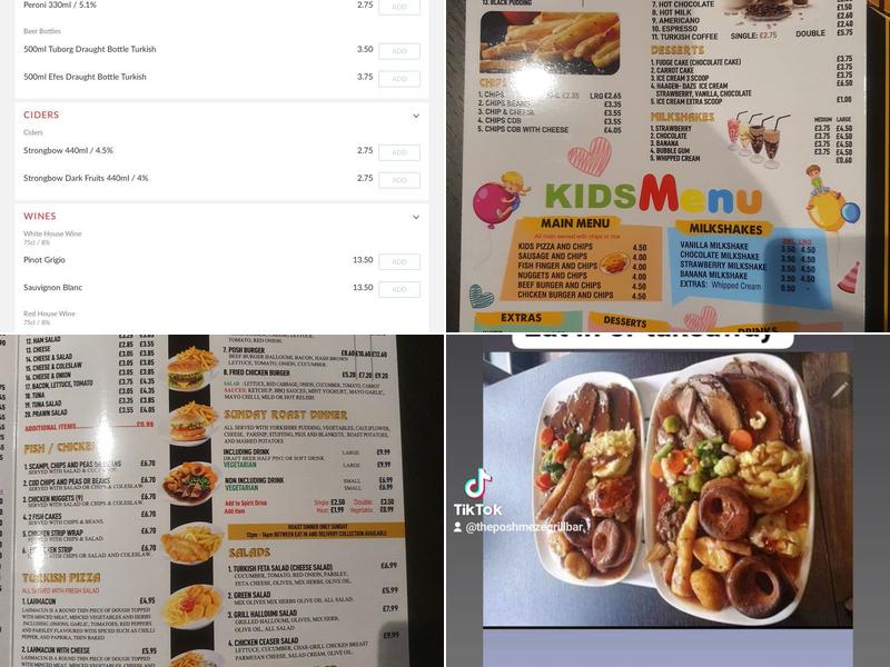 THE POSH MEZE BAR & GRILL Menu