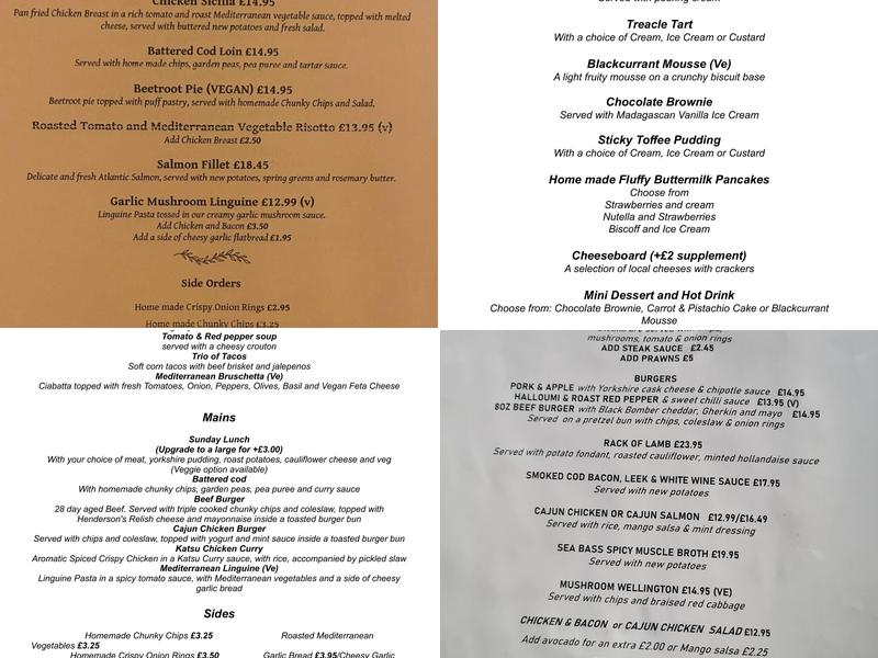 The Twisted Tree Menu