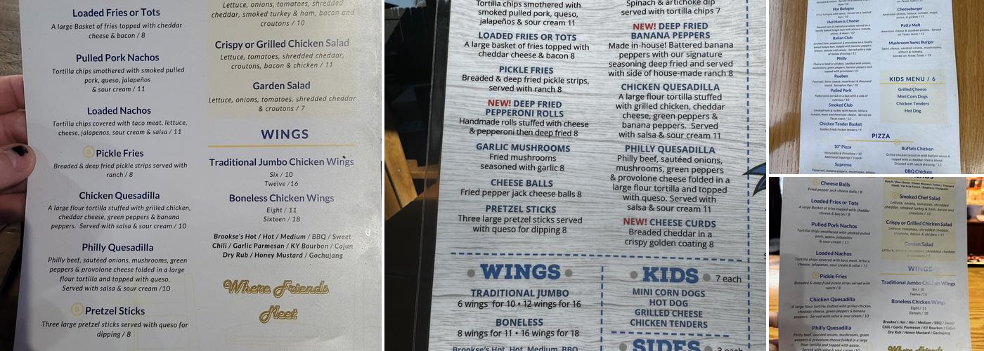 Brookse’s Bar and Grill Menu