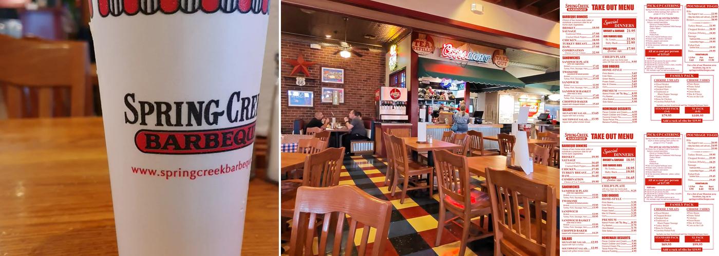 Spring Creek Barbeque Menu