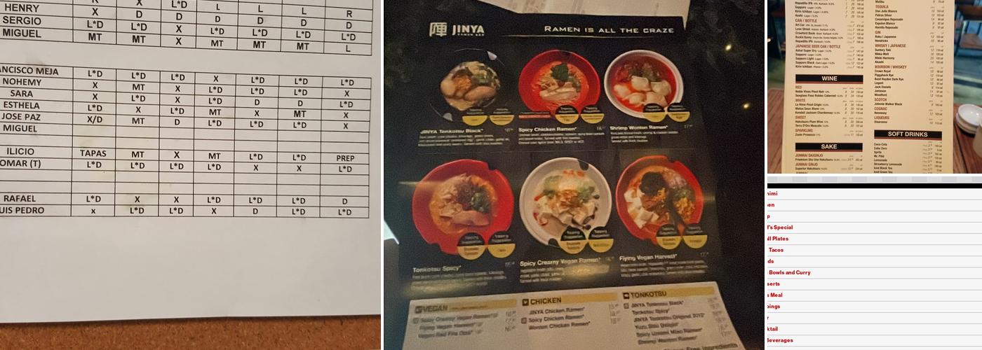 JINYA Ramen Bar - NASA Menu