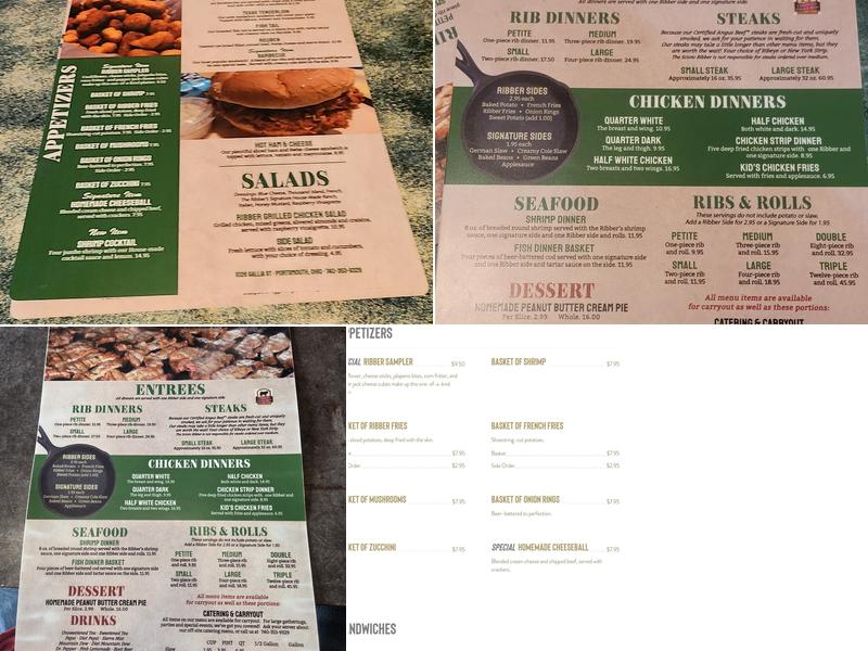 Scioto Ribber Menu