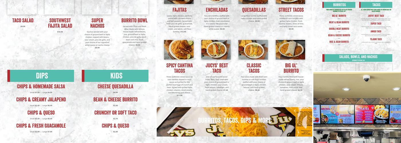 Jucys Taco Menu
