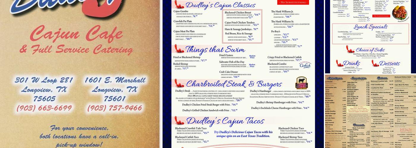 Dudley's Cafe Grab & Geaux Menu