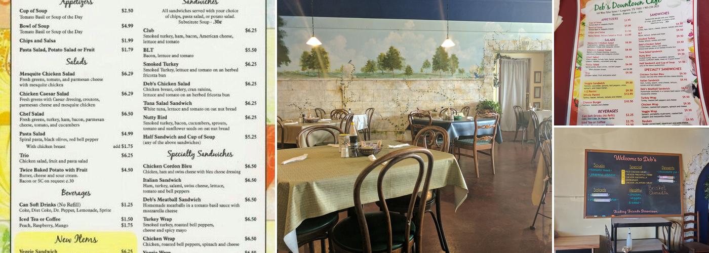 Deb's Downtown Cafe Menu