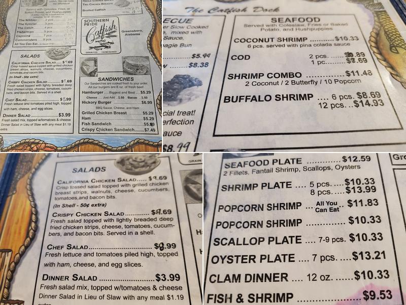 Catfish Dock Menu