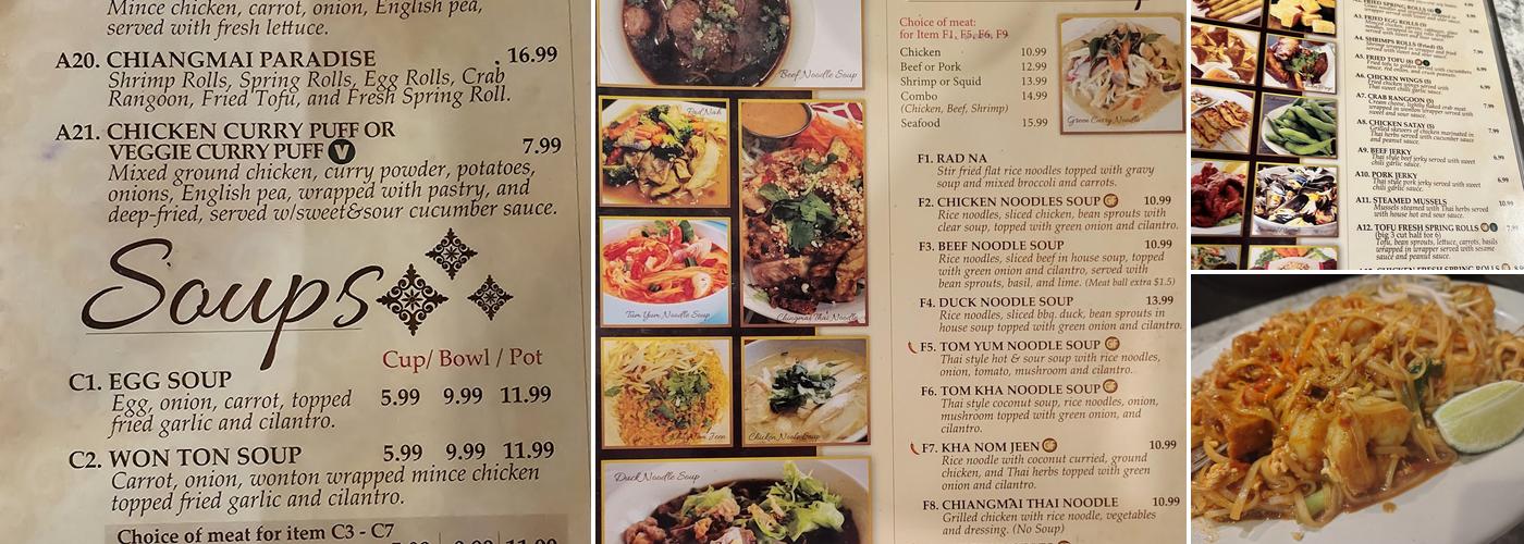 Chiangmai Thai Kitchen Menu