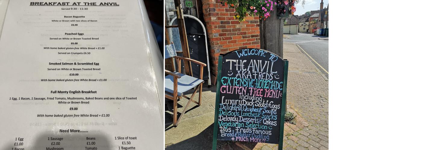 The Anvil, Bishop's Waltham Menu