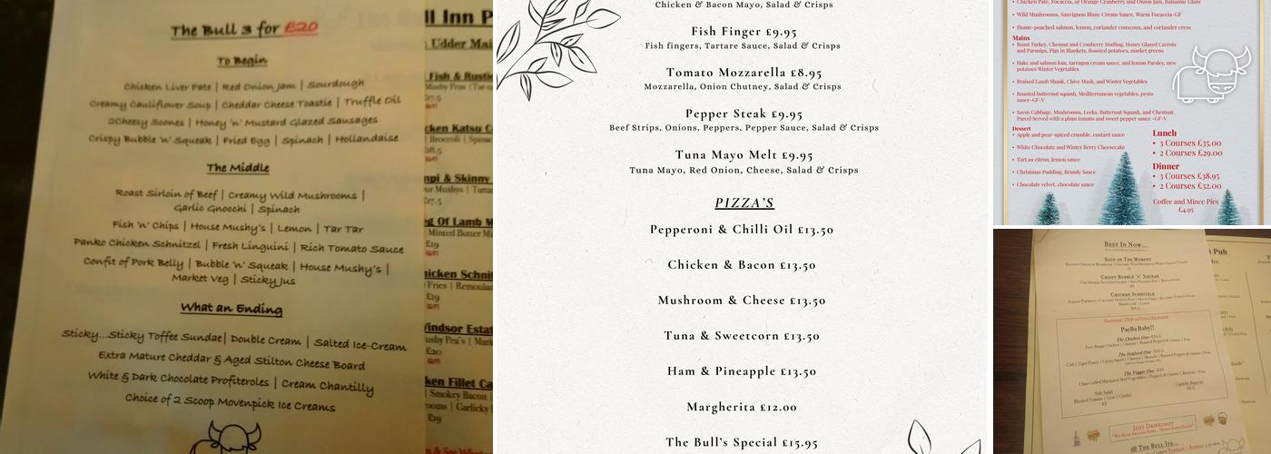 The Bull Inn Menu