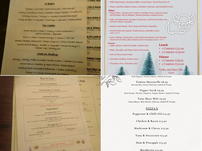 The Bull Inn Menu