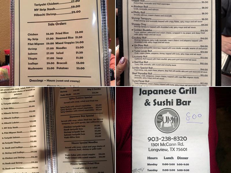 Sumo Japanese Restaurant Menu